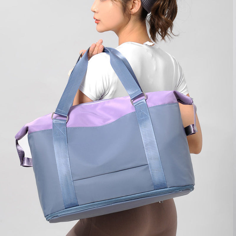 Reisetasche für Damen, große Aufbewahrungstasche mit Fach für trockene und nasse Abteile