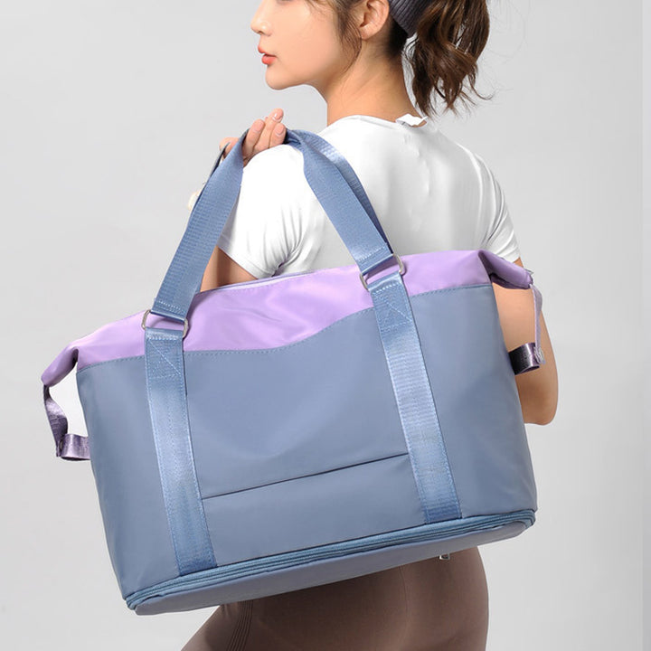 Reisetasche für Damen, große Aufbewahrungstasche mit Fach für trockene und nasse Abteile