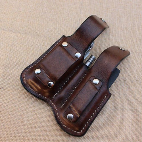 Leder Gürteltasche für Damen und Herren außerhalb des Hosenbundes tragen
