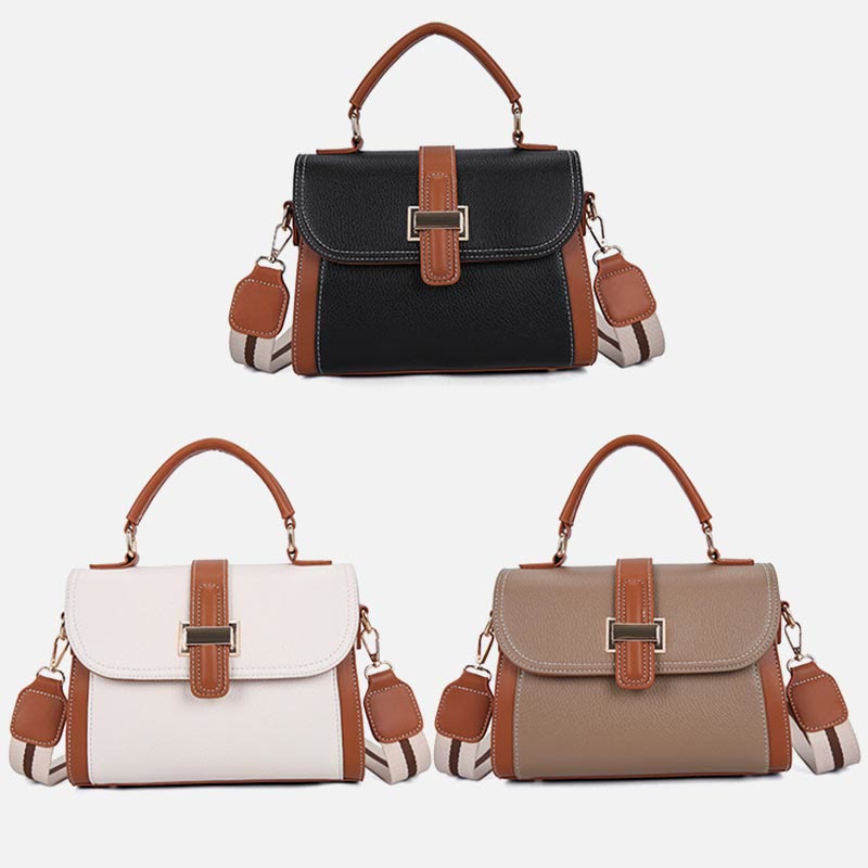 Top-Griff-Tasche für Damen PU-Leder Minimalistische Umhängetasche