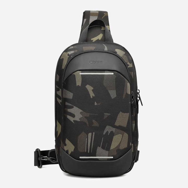 Schultertasche für Herren, Business-Umhängetasche mit USB-Ladefunktion