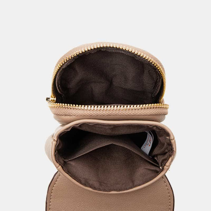 Kleine Umhängetasche für Damen, Handy-Geldbörse, Brieftasche aus Leder, Schultertasche