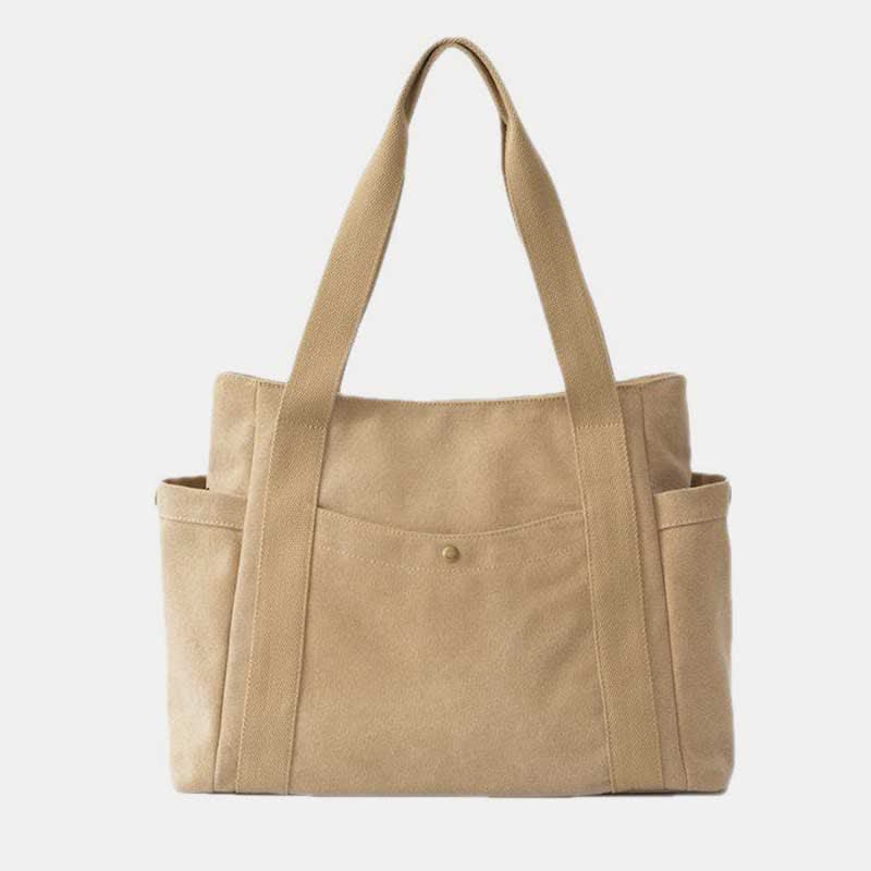 Große Kapazität Canvas Schultertasche Mehrere Taschen Handtasche Einkaufs