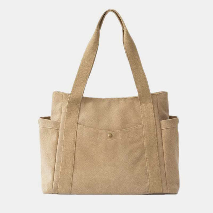 Große Kapazität Canvas Schultertasche Mehrere Taschen Handtasche Einkaufs