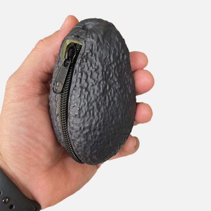 Kreative Geldbörse, lebendige Cartoon-Avocado-Form, Geldbörsentasche