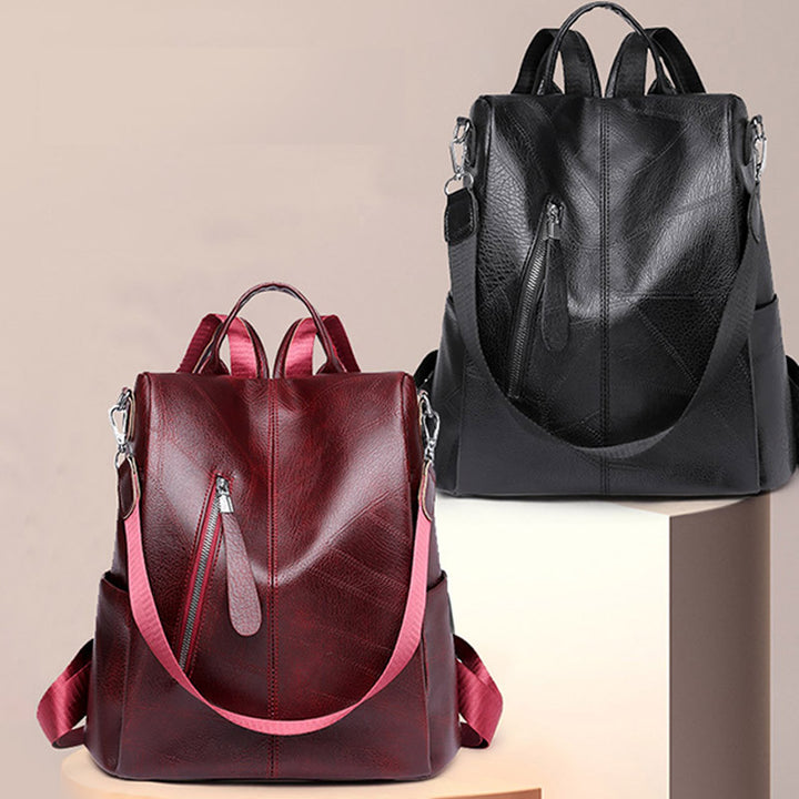Damen Leder Rucksack Handtasche Cabrio Schultertasche Anti Diebstahl Reise Daypack