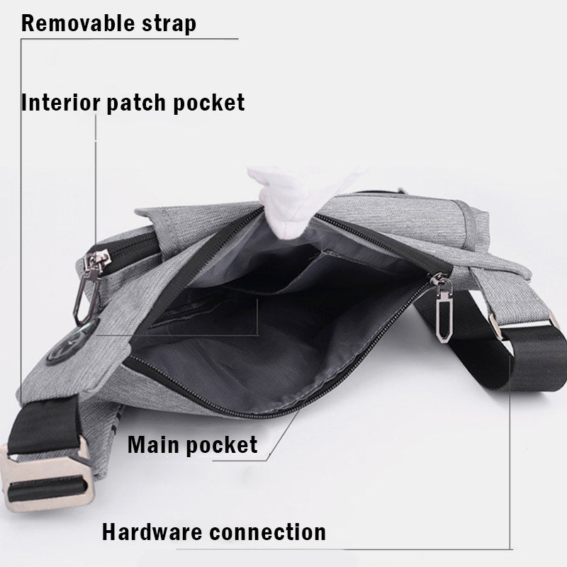 Wasserdichte, leichte, multifunktionale, stahlsichere Schultertasche mit Kopfhöreranschluss