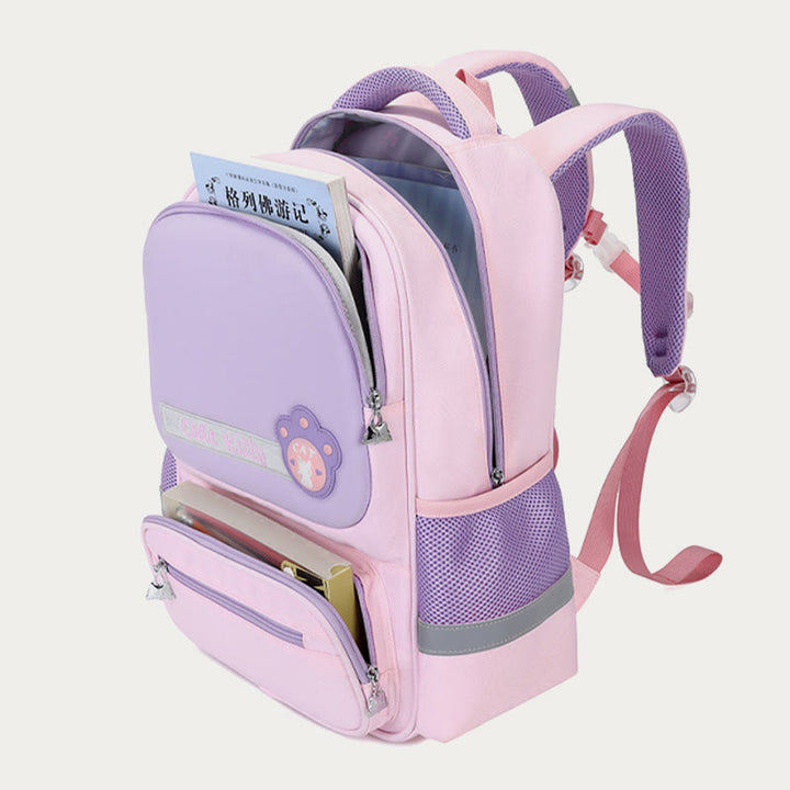 Rucksack für Kinder, lässig, süß, Farbe, Nylon, große Schultasche
