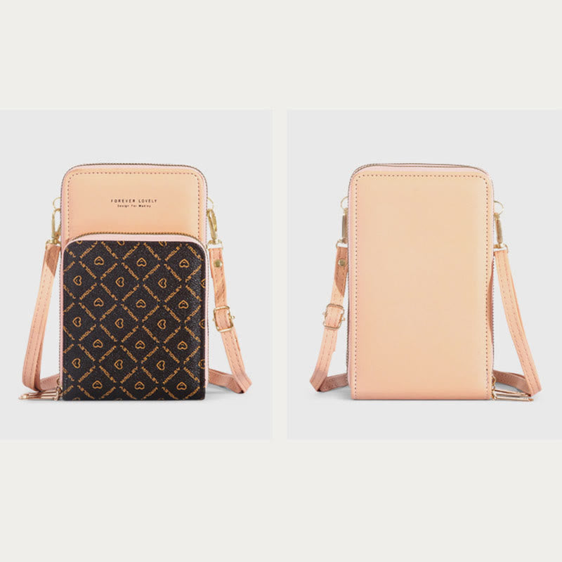 Handytasche für Damen, mehrere Farben, berührbarer täglicher Lederclip