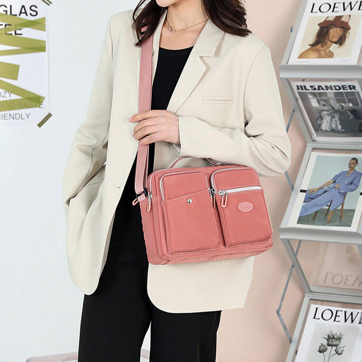Leichte Handtasche, Umhängetasche, mehrere Taschen, für Reisen und Arbeit, Schultertasche, Messenger Bag