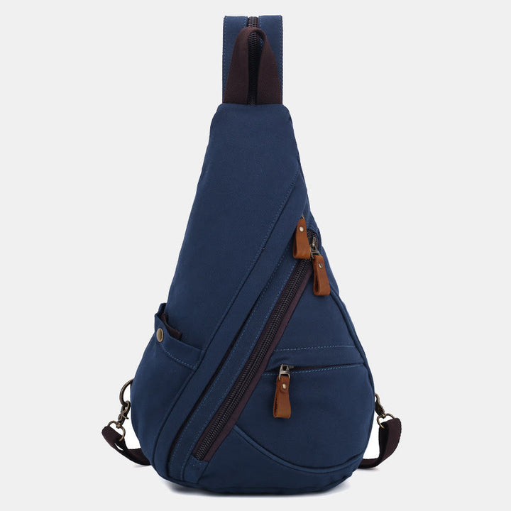 Lässiger Reise-Schulterrucksack aus Segeltuch für Damen und Herren