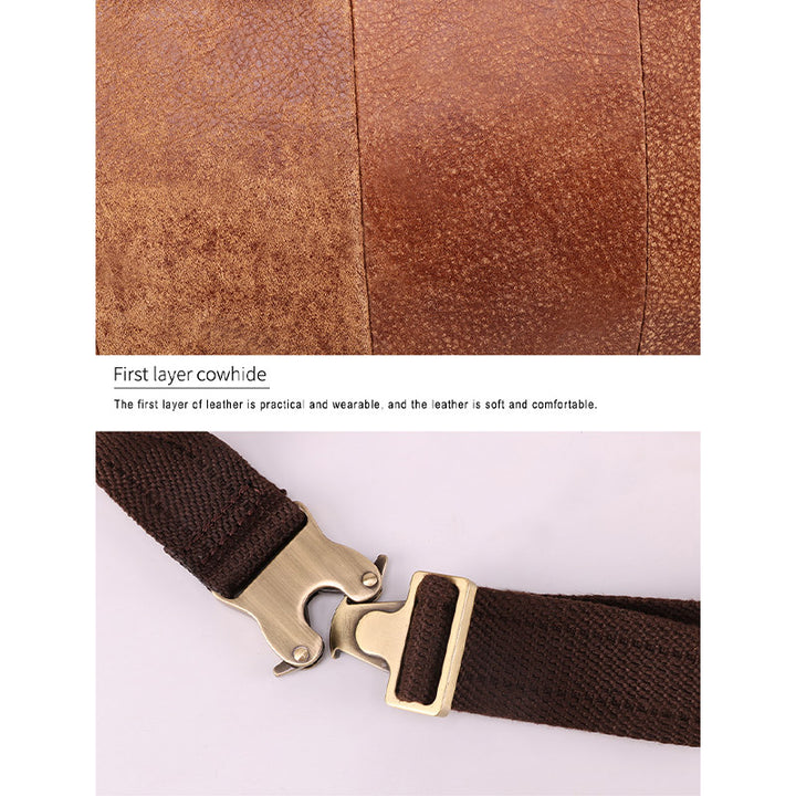 Echtes Leder Gürteltasche für Männer Bauchtasche Hüfttasche