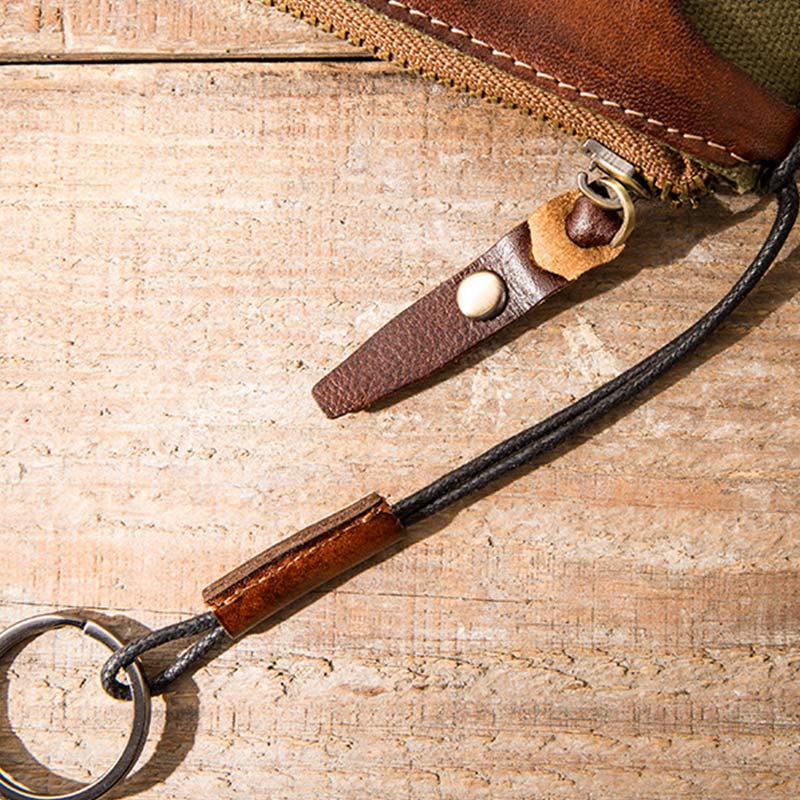Geldbörse aus echtem Leder für Damen, mit Reißverschluss, Geldbörse