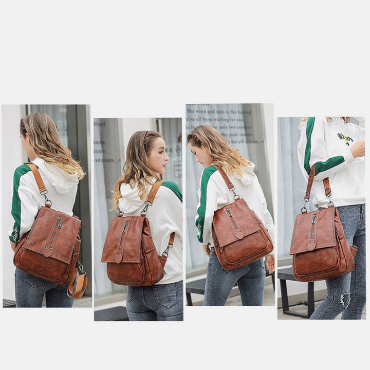 Damen Modischer Rucksack, Geldbörse, multifunktionales Design, Umhängetasche mit Schultergurt