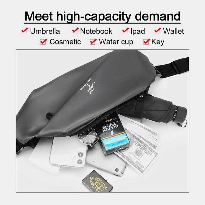 Lässige, multifunktionale, wasserdichte Schultertasche mit großem Fassungsvermögen