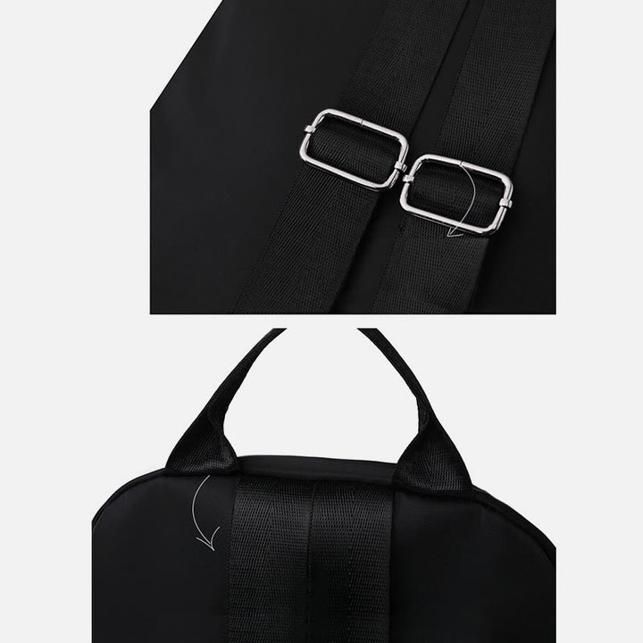 Gesteppter Nylon-Rucksack, stilvoller, einfarbiger Reise-Tagesrucksack für Damen