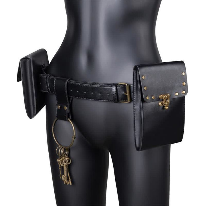 Mittelalterliche Renaissance-Gürteltasche, Gürtelholster mit Gürtel-Schlüsselanhänger