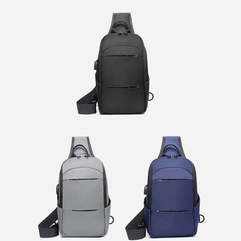 Sling Crossbody Rucksack Umhängetasche für Herren mit USB-Ladeanschluss