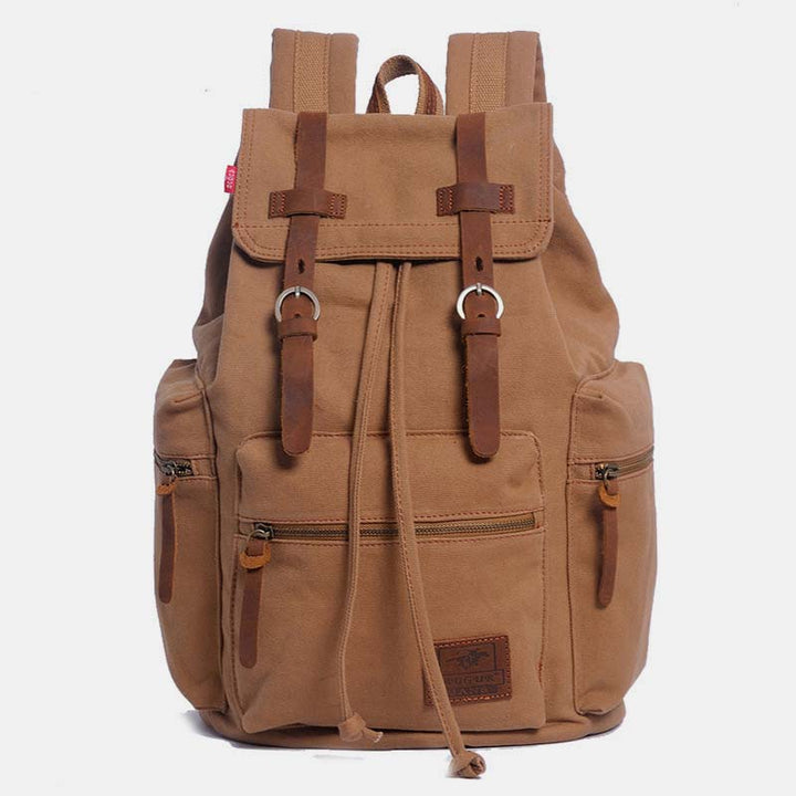 Großer Canvas-Rucksack im Vintage-Stil