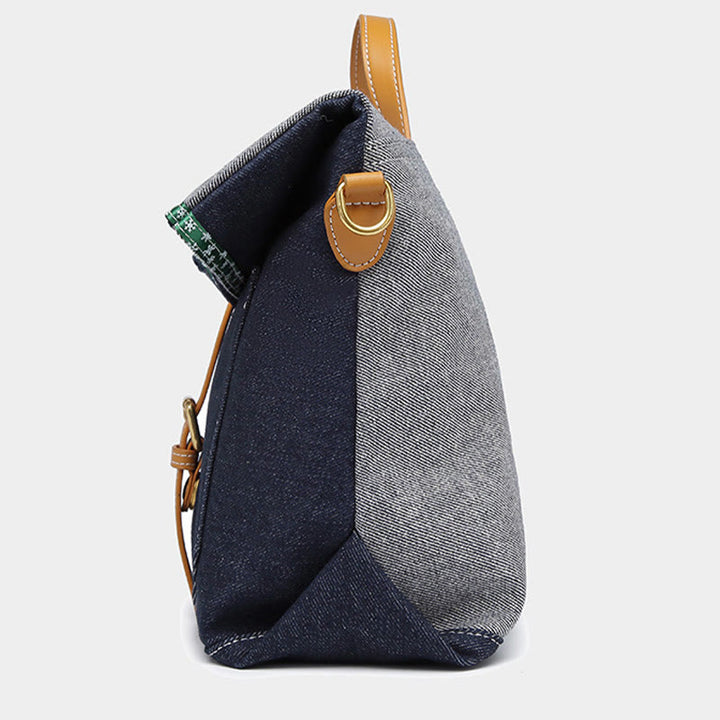 Damen 2-teiliges Denim-Handtaschen-Set, modisches Umhängetaschen-Set