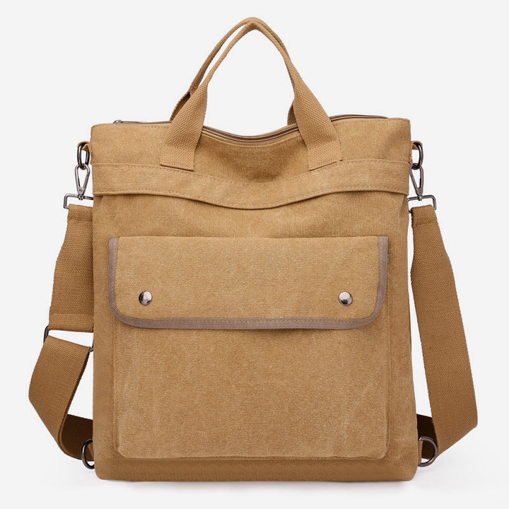 3-fach verwendbarer Canvas-Rucksack mit großem Fassungsvermögen 