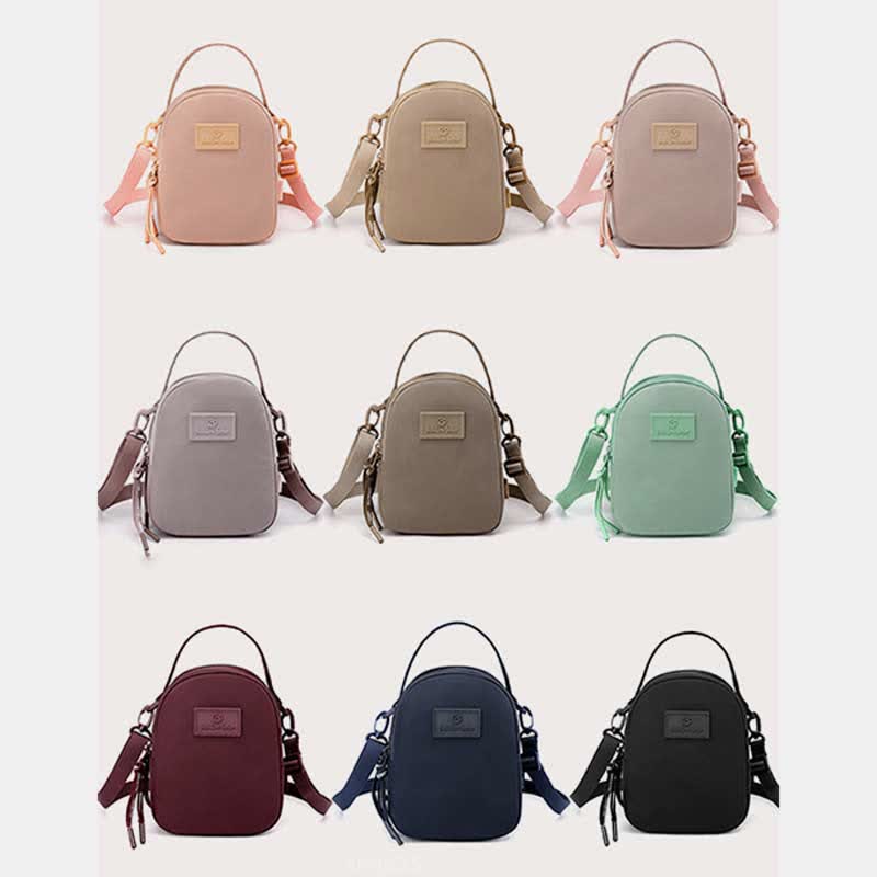 Umhängetasche mit dreifachem Reißverschluss für Damen, wasserdichte Mini-Reisehandtasche
