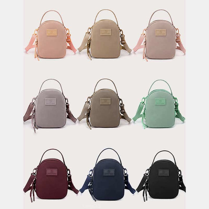 Umhängetasche mit dreifachem Reißverschluss für Damen, wasserdichte Mini-Reisehandtasche