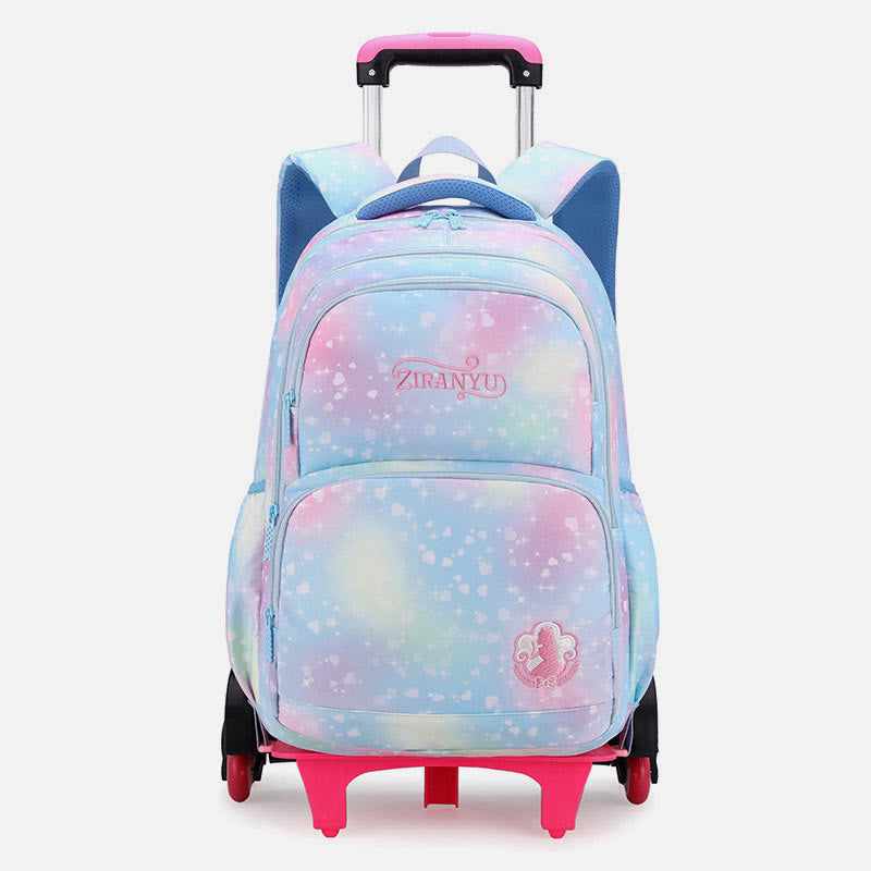 Robuster Schulrucksack aus Nylon mit Rollen, Schultasche für Kinder