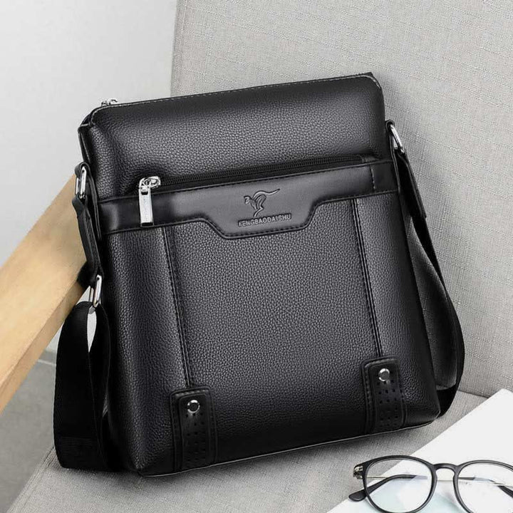 Kleine Umhängetasche aus Leder für Herren, lässige Business-Handtasche, Umhängetasche