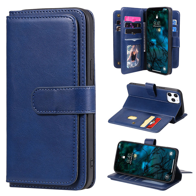 iPhone-Wallet-Hülle, leichtes Flip-Case mit Kreditkartenfach