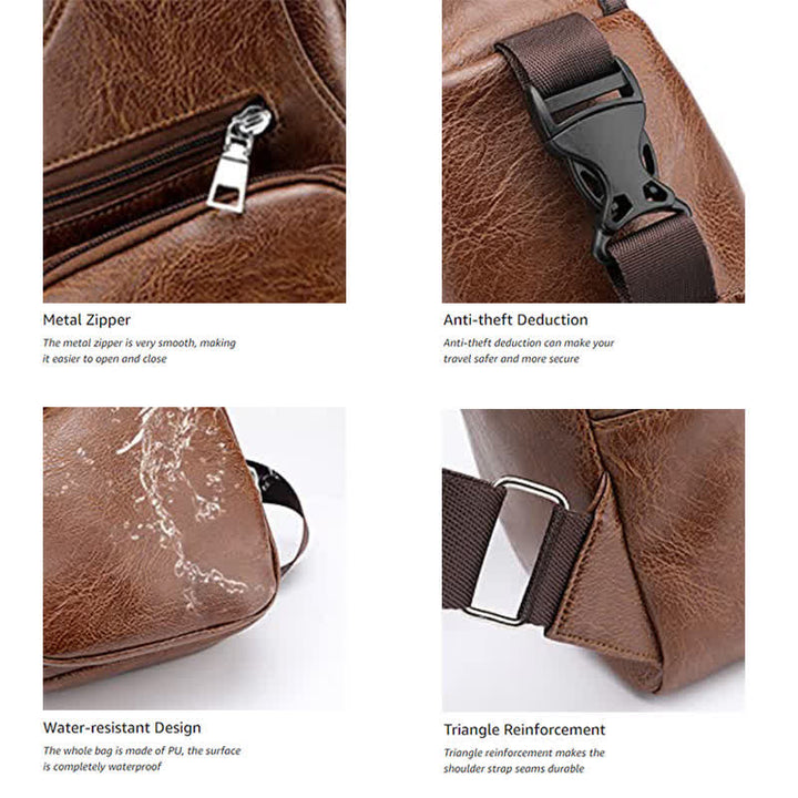 Wasserdichte Schultertasche mit USB-Ladefunktion 