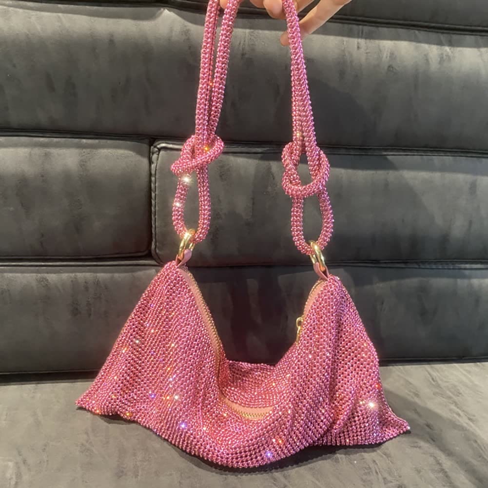 Umhängetasche für Damen mit funkelnden Diamanten, mehrere Farben, Handtasche