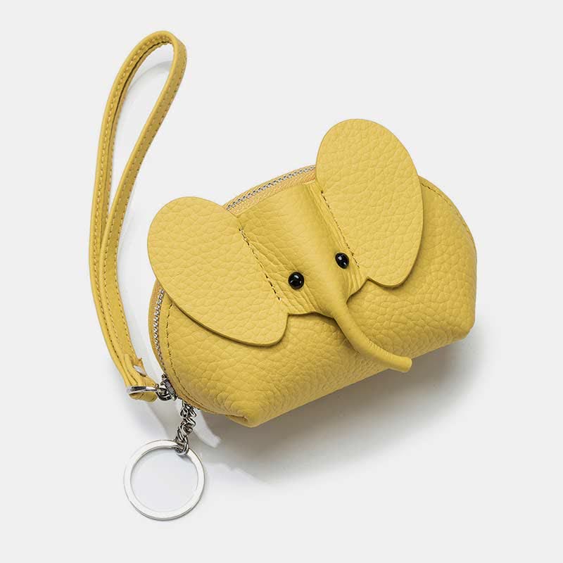 Damen Kleine Geldbörse Elefant Leder Geldbörse Wechselgeldbeutel Armband