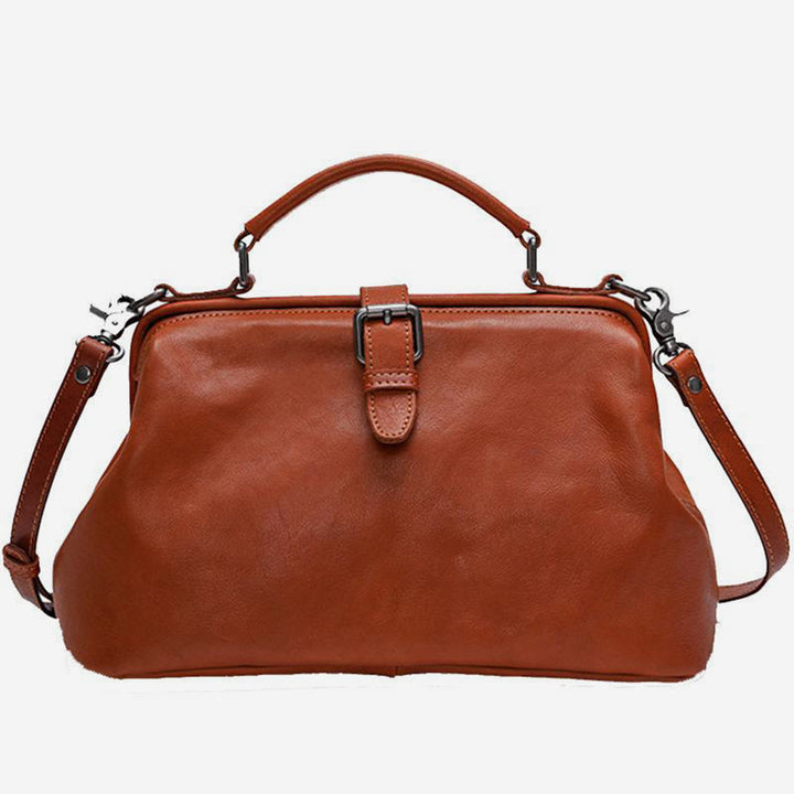 Handgemachte Retro-Handtasche aus echtem Leder