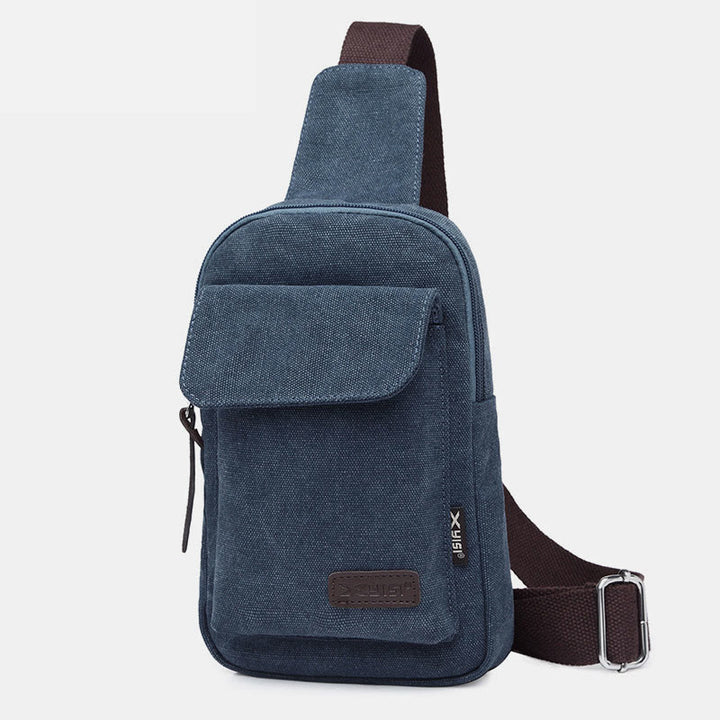 Sling Bag für Herren, multifunktionale Brusttasche aus Canvas für Outdoor-Sport und Freizeit