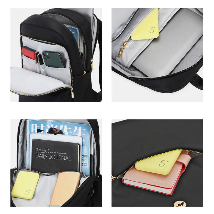Rucksack für Männer Minimalistischer Tagesrucksack aus Nylon mit mehreren Taschen und Laptopfach