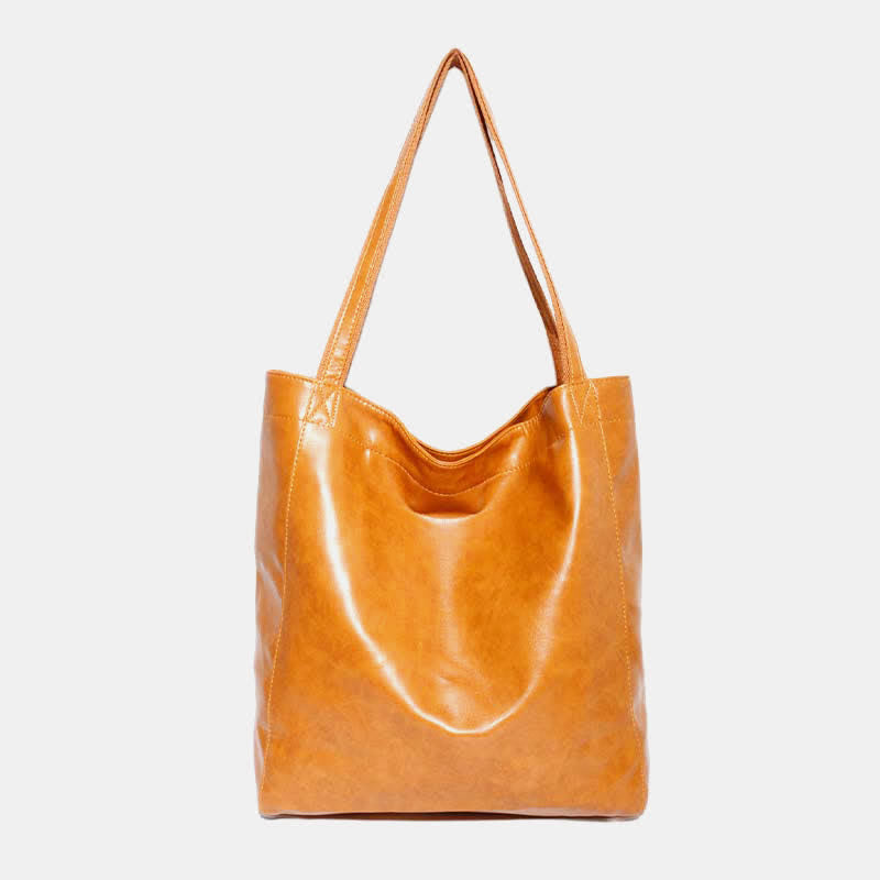 Extra große Tragetasche aus weichem PU-Leder für Damen