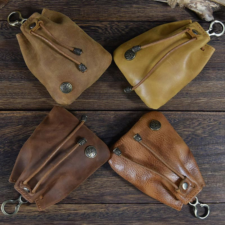Geldbörse für Damen, Vintage-Stil, Leder, Mini-Einkaufstasche