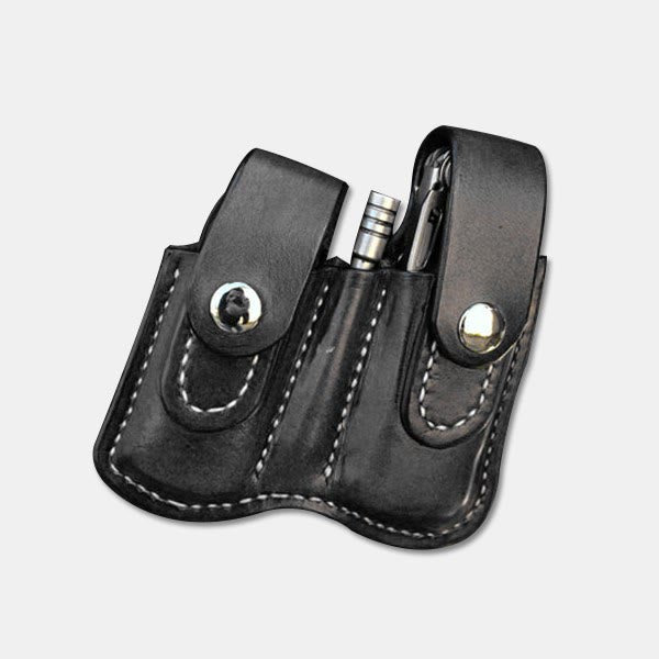 Leder Gürteltasche für Damen und Herren außerhalb des Hosenbundes tragen