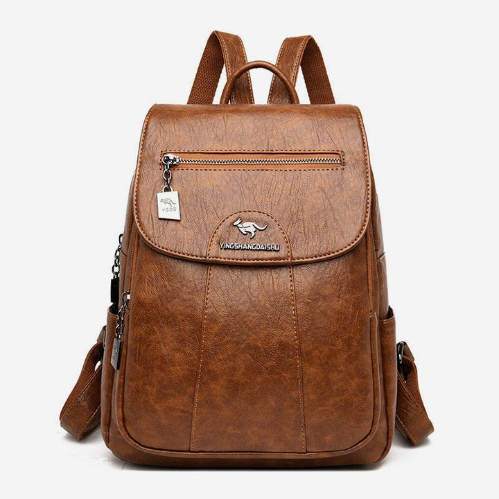 Kleiner Rucksack für Damen, weiches PU-Leder, lässiger Tagesrucksack