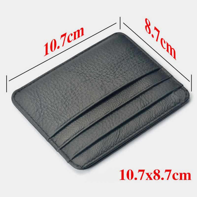 Schlanke minimalistische Vordertasche Brieftasche aus echtem Leder Kartenhalter Kartenetui - image 12