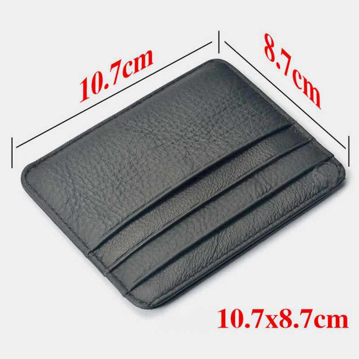 Schlanke minimalistische Vordertasche Brieftasche aus echtem Leder Kartenhalter Kartenetui - image 12