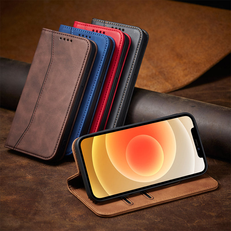 Premium PU Leder Brieftasche Hülle Kartenhalter Kompatibel mit iPhone 13 Pro Max