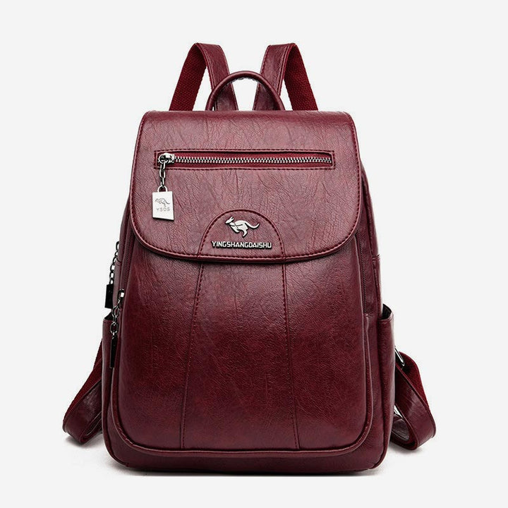 Kleiner Rucksack für Damen, weiches PU-Leder, lässiger Tagesrucksack