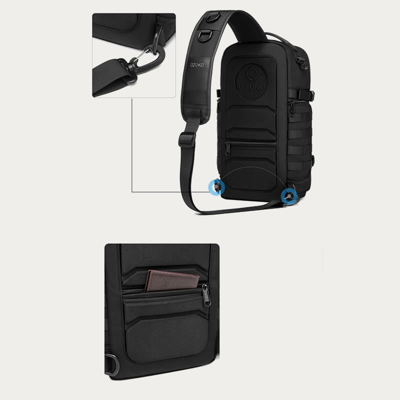 Schultertasche für Herren, Outdoor-Sport, Crossbody, taktische Brusttasche