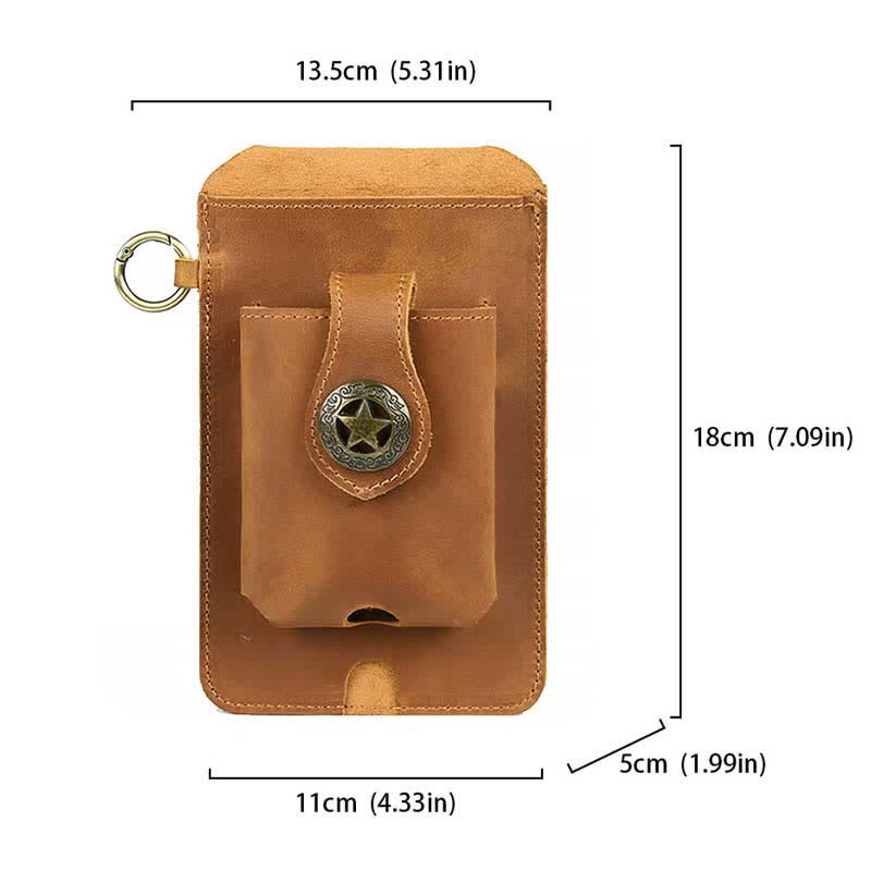 Multifunktionale Echtleder Handy Gürteltasche Loop Taille Holster