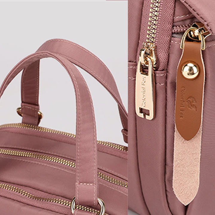 Handtasche für Damen, leicht, mehrere Taschen, abnehmbarer Riemen, Umhängetasche
