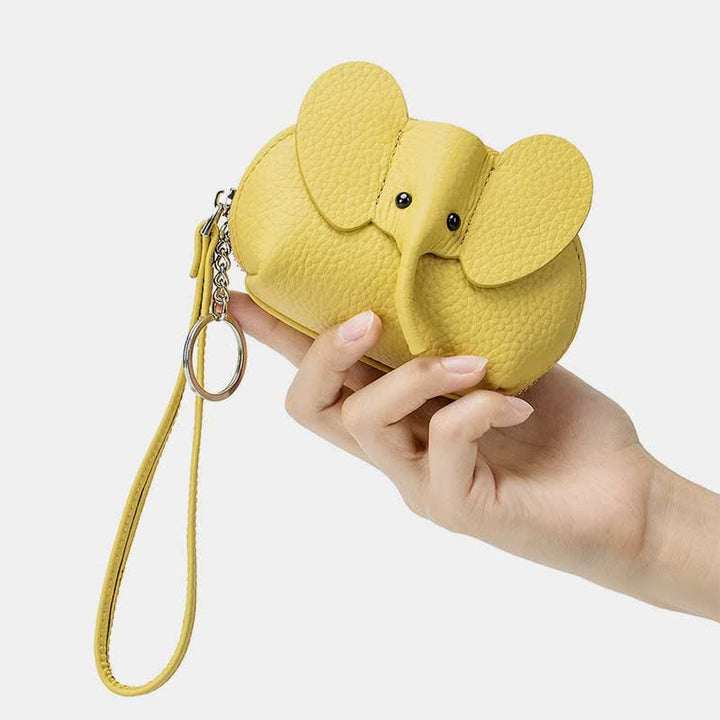 Damen Kleine Geldbörse Elefant Leder Geldbörse Wechselgeldbeutel Armband