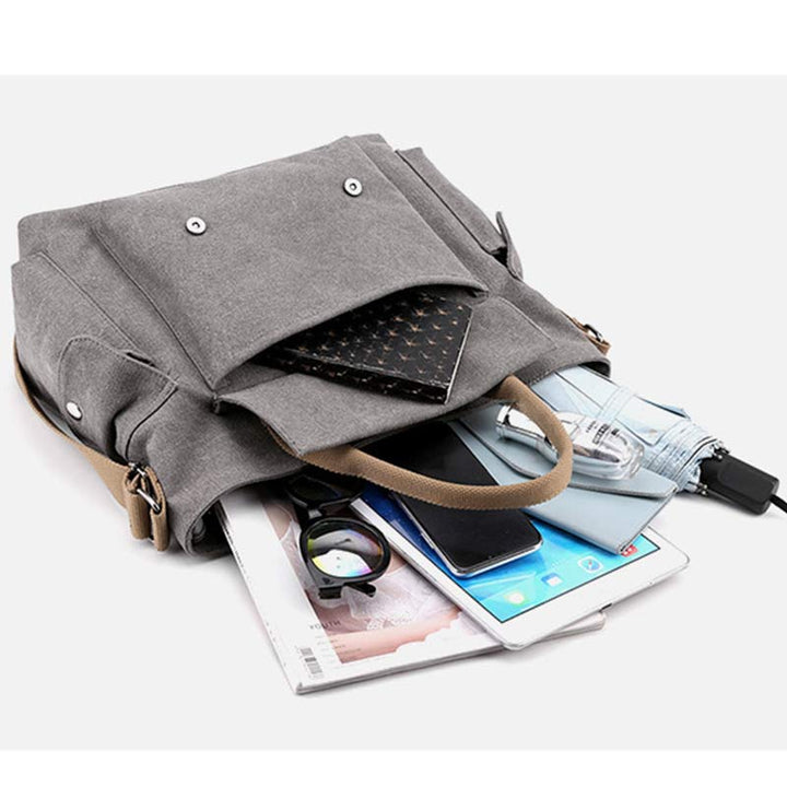 Große Kapazität Damen Canvas Tote Casual Crossbody Schulter Handtaschen Messenger Bag