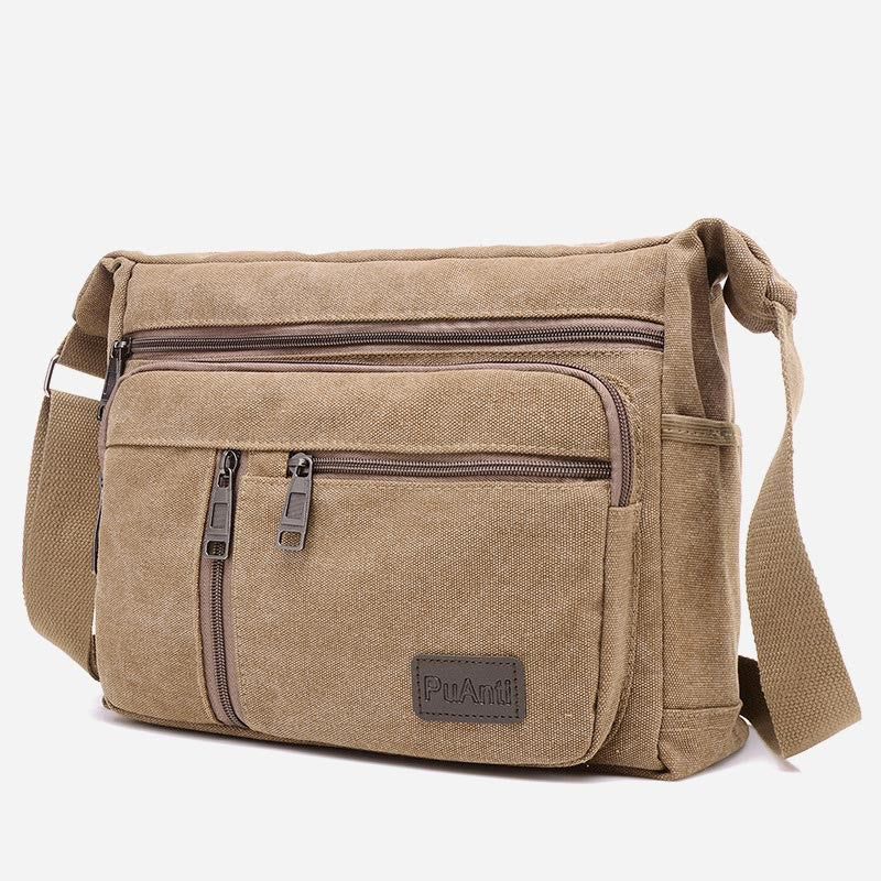 Umhängetasche für Herren, Vintage, Outdoor, Canvas, Business-Umhängetasche